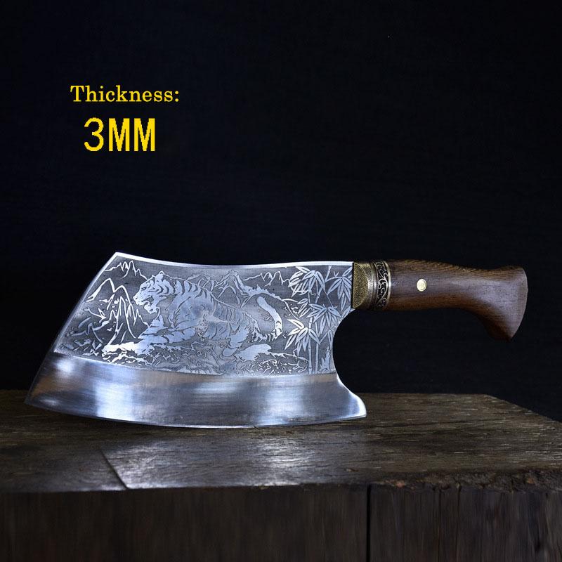 

9-дюймовый нож-чоппер Tiger-Viens Острый мясницкий мачете Топорик Ножи для кухни Longquan Деревянная рукоять Рубить кости Мясо Птица Инструменты 9 inch