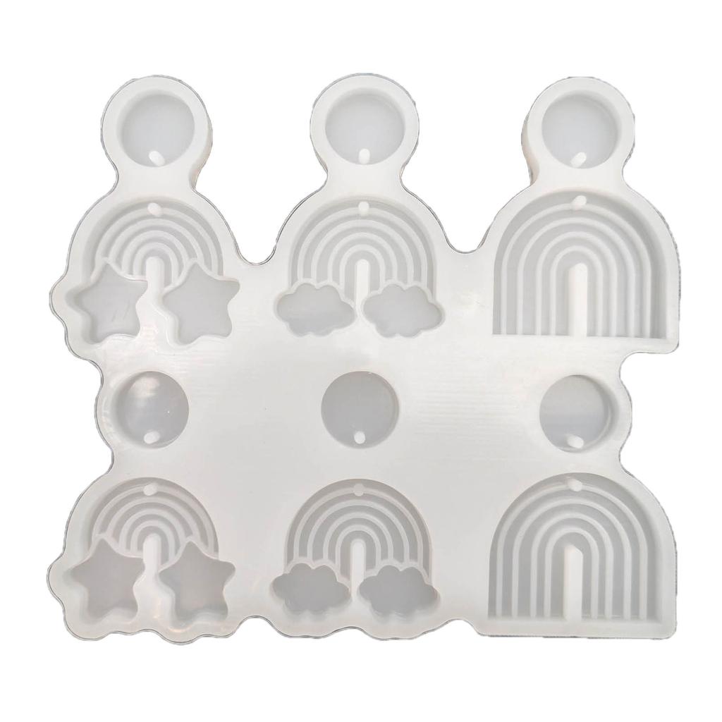 Flexible Silicone Earring Making Mold Rainbow Shaped Earring Mold Soft Silicone Earring Mold for Creative Jewelry Making