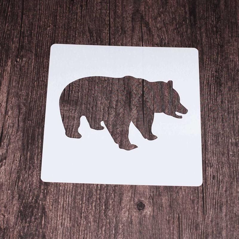 Reusable Animal Painting Stencils Various Pattern Silhouette DIY Craft Templates On Wood Wall Paper Card Canvas Door 9x