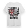 Men's Oversize T-shirt With Tiger and Skull Graphic Unisex White 100% Cotton Tee