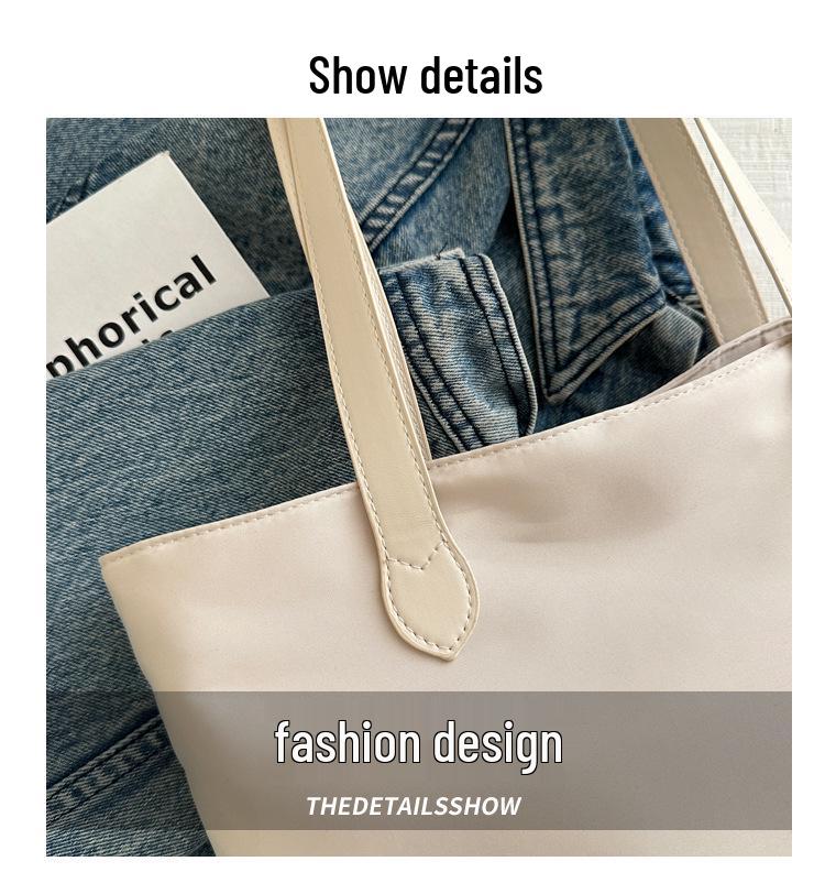 Korean-Style Large Capacity Spring 2024 Fashion Tote: Retro Casual Women's Shoulder Bag