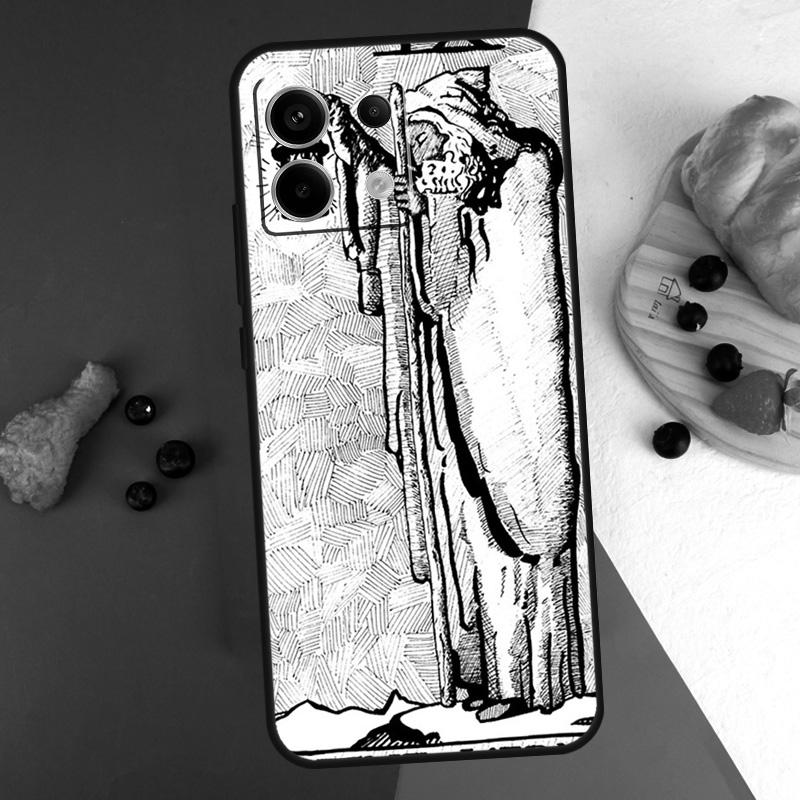 The Hermit Tarot Card Case For Xiaomi Redmi Note 13 14 Pro 9 10 11 12 Pro 10S 11S 12S Redmi 13C 10C 12C 14C Coque