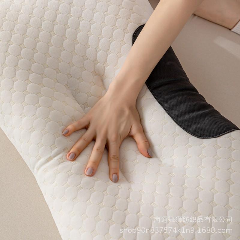 Washable Knit Cotton Neck Support Pillow With SPA Massage Design Adults Home Hotel Student Use