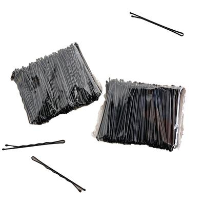 100pcs Black One Word Clip Fashionable Multi Functional Metal One Word Bangs Hairpin for Women Men