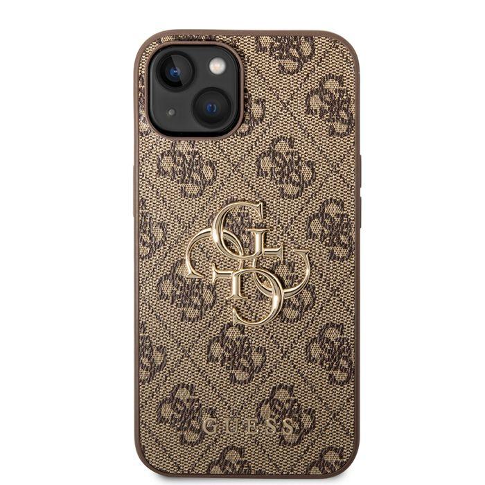 Guess 4g big metal logo coque iphone 14 (marron) - 3666339066284
