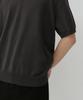 MUSINSA STANDARD Washable Supima Cotton Slit Neck Knitted Polo Shirt [Dark Grey]