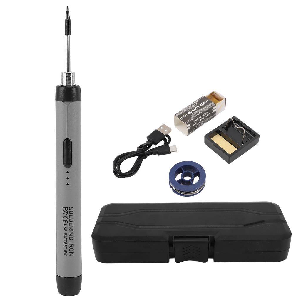 Soldering Iron Welding Tools with Iron Tips with Touch Sensor 800mAh USB Charging Anti Oxidation Soldering Iron Kit for