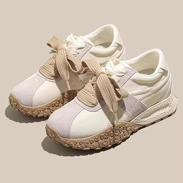 2025 Spring Explosion Korean Ballet Style Platform Forrest Gump Shoes Women's Height Increase Versatile Retro Casual Sports Dad Shoes