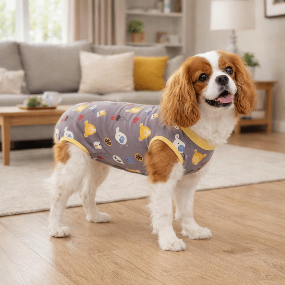 Tierdruck Anti-Leck Hunde-Strampler Baumwolle Hunde-Overall Hunde-Sterilisationsanzug Kastrations-Erholung