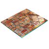 Tempered Glass Kitchen Board with Decorative Graphics Brick Wall 60x52 Cm