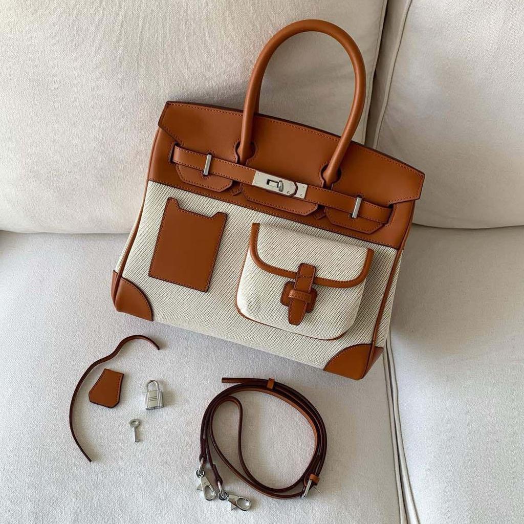 Classic Brand Texture Cowhide Version Tote Bag Large Capacity Cowhide Delicate Handbag Shoulder Bag