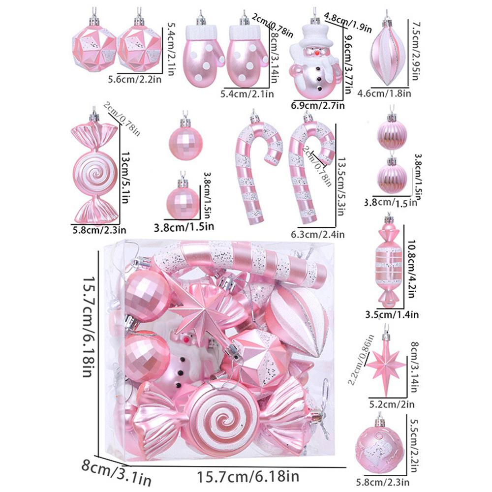 Xmas Decorations Boxed Packaging Christmas Ornaments Festive Balls 16pcs Set Tree Decorations For Home Decoration New Year
