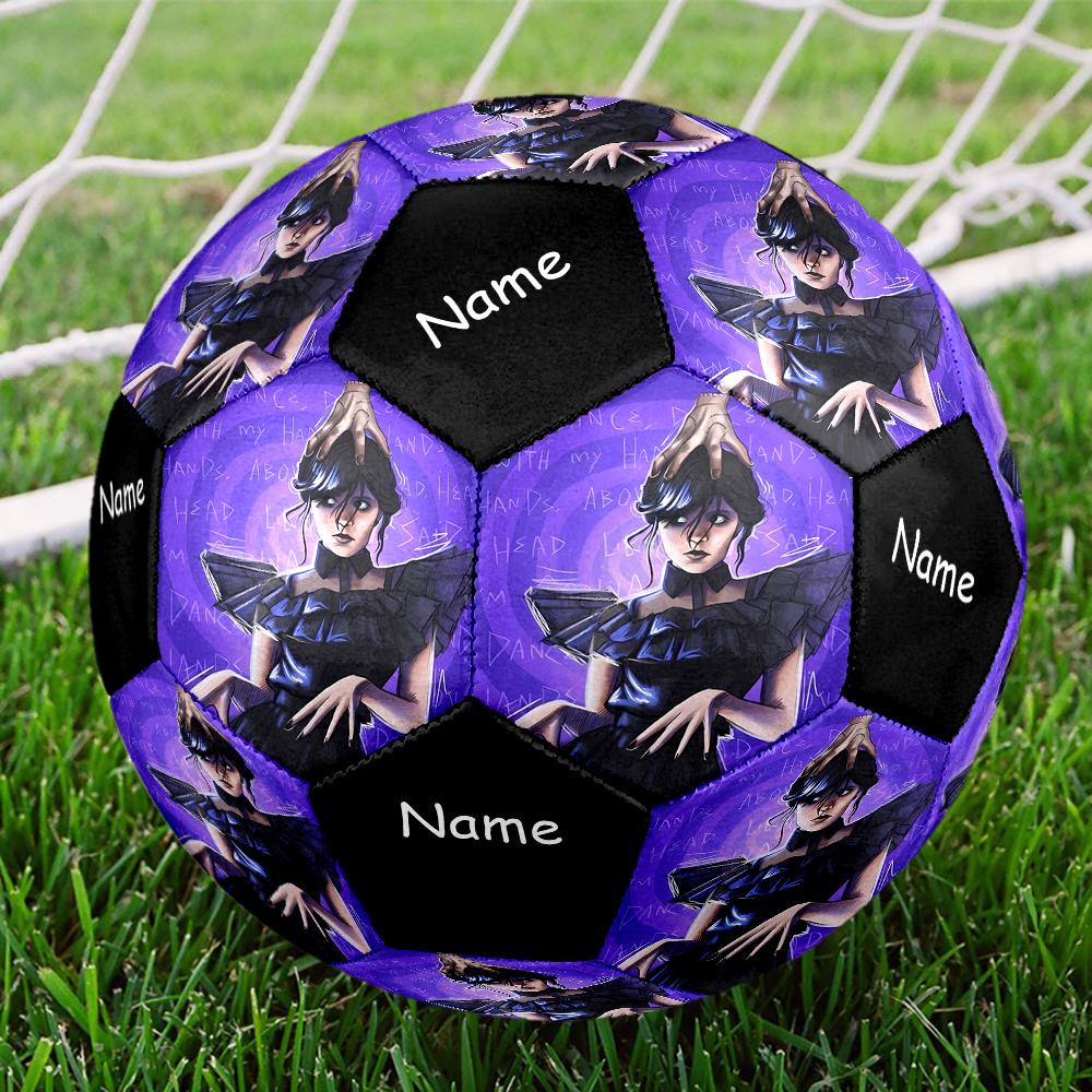 Custom Name Wednesday Theme Size 5 Soccer Ball, Suitable for Both Indoor and Outdoor Matches, a Gift Suitable for Everyone.