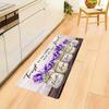 1Pcs Love Is Love Lavender Pattern Floor Mat Modern Kitchen Polyester Rug Non-Slip Colorful Indoor Carpet, For Home Bathroom Bedroom Living Room Decor