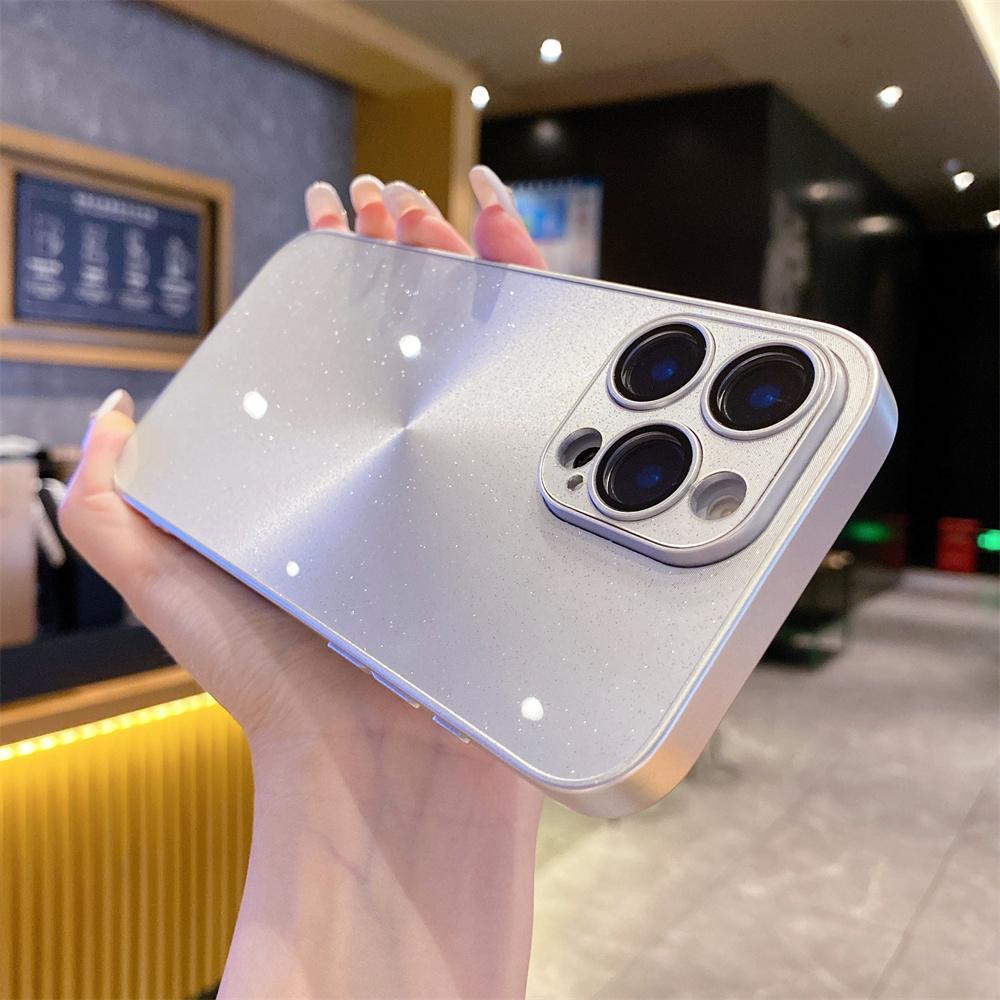 Luxury Laser Aurora Glossy Bling Glitter Phone Case For iPhone 17 16 15 14 13 12 11 Pro Max 16 Plus Lens Camera Protection Cover
