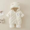 Class A Fleece Lined Baby Winter Clothes Boys Girls Quilted Romper Newborn Warm Padded Jumpsuit Outdoor Crawler