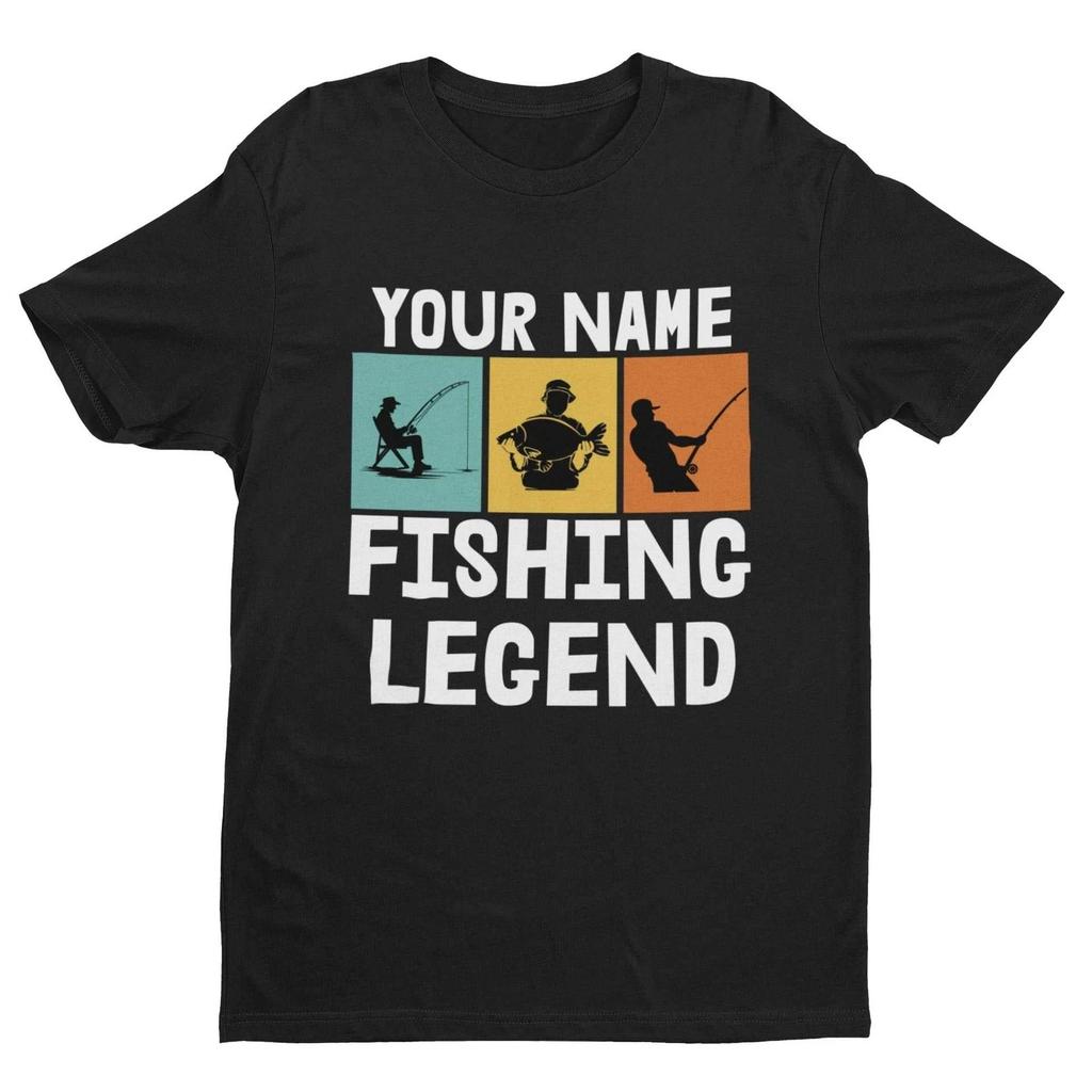 Kids' Personalised 'Fishing Legend' T-Shirt – Custom Name Gift for Young Angle