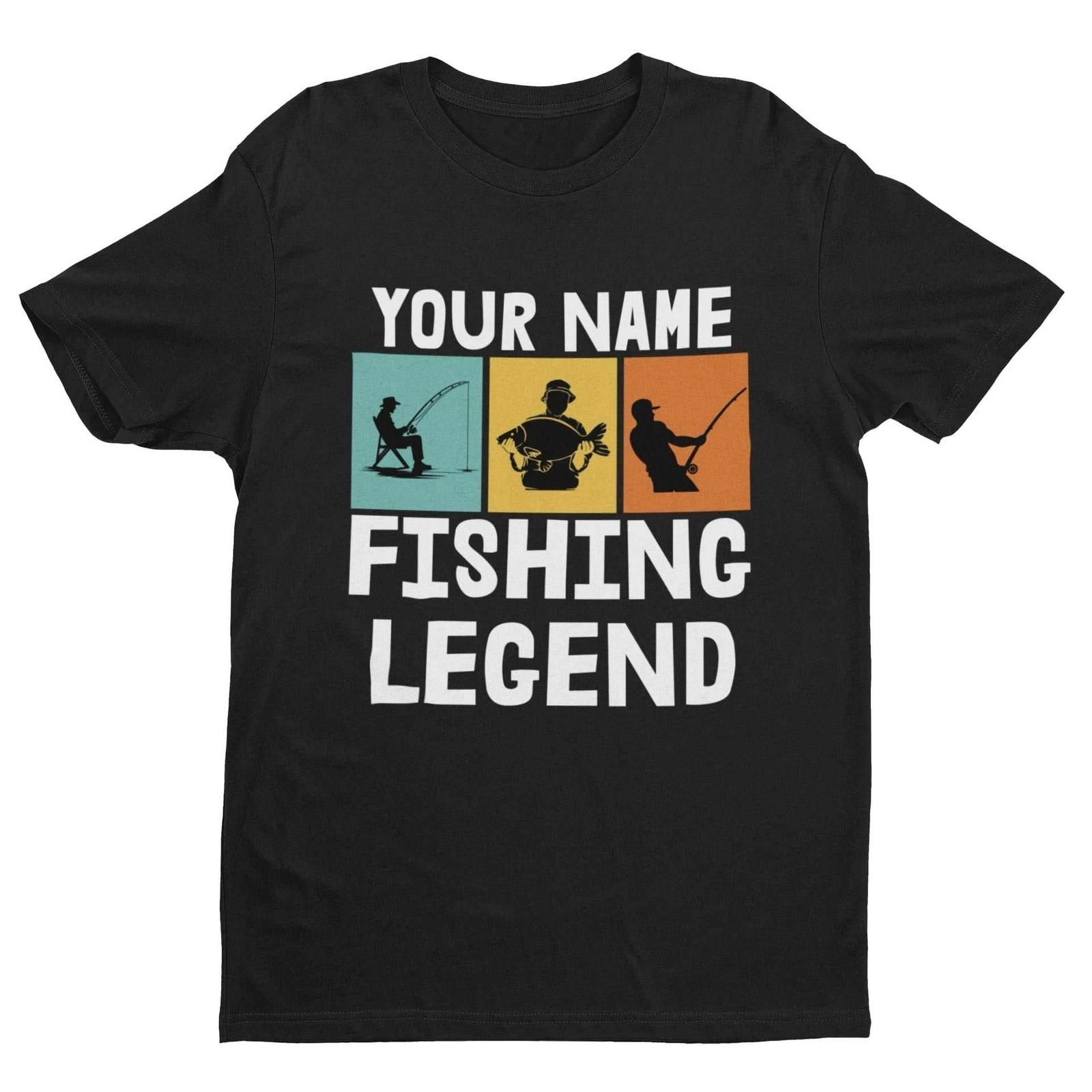 Kids Personalised Fishing Legend T-Shirt – Custom Name Gift for Young Angle 2XL