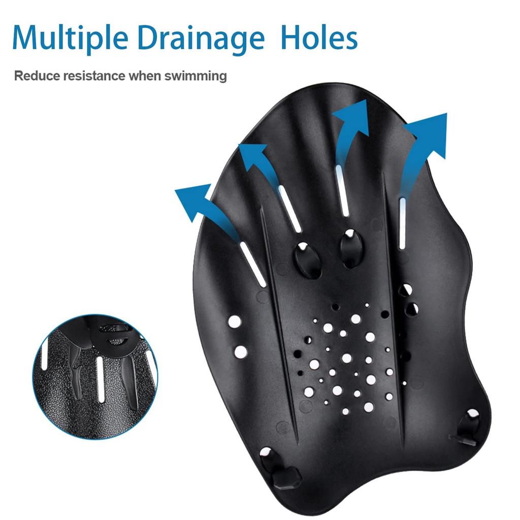 Fins Adult Youth Water Sport Snorkeling Swimming Paddles Adjustable Freestyle Training Tool Hand Webbed Gloves Pad Protectors 4