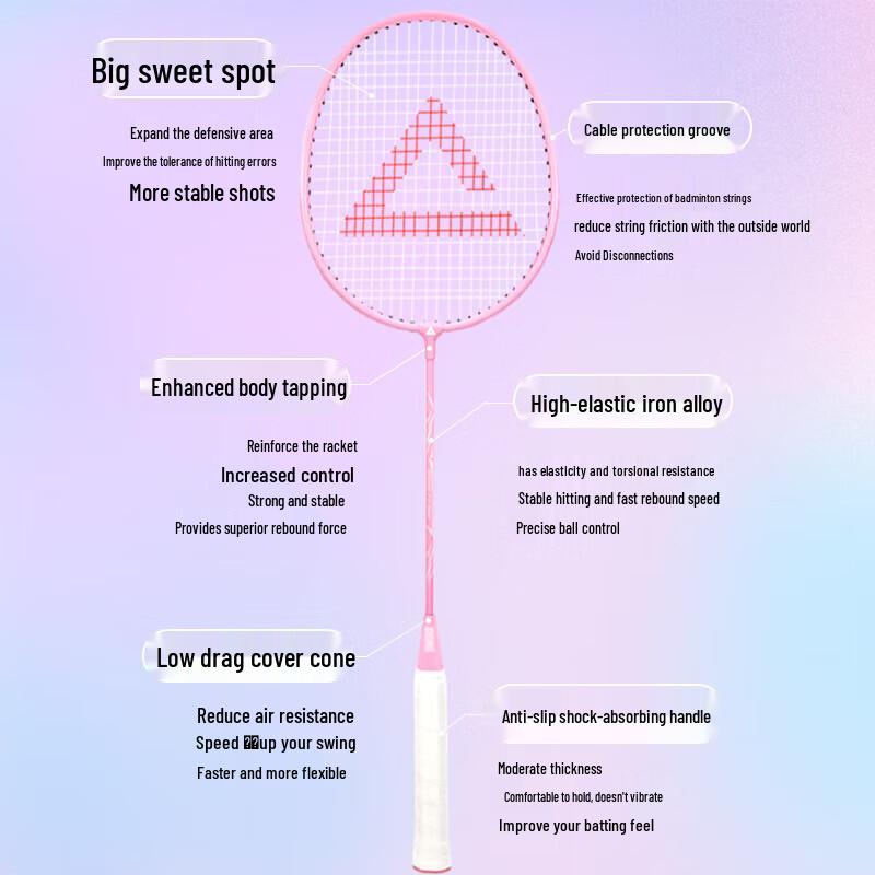Peak Ultralight Badminton Racket Set