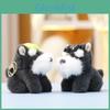 Plush Schnauzer Dog Toy Keychain With Soft Short Pile For Kids And Collectors