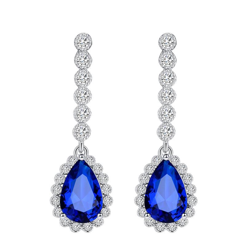 Exquisite Zircon Stud Earrings, Bridal Dinner, Earrings, Earrings, Women