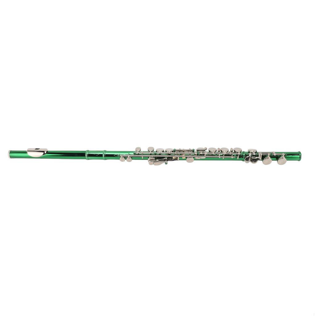 C Flute 16 Key White Copper C Flute Set with Cleaning Tools Portable Bag for Beginners Students