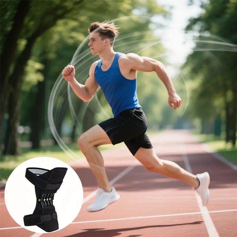 2Pcs Joint Support Knee Pad Non-Slip Lift Pain Relief For Knee Power Spring Force Stabilizer Knee Booster Working Sports Elder