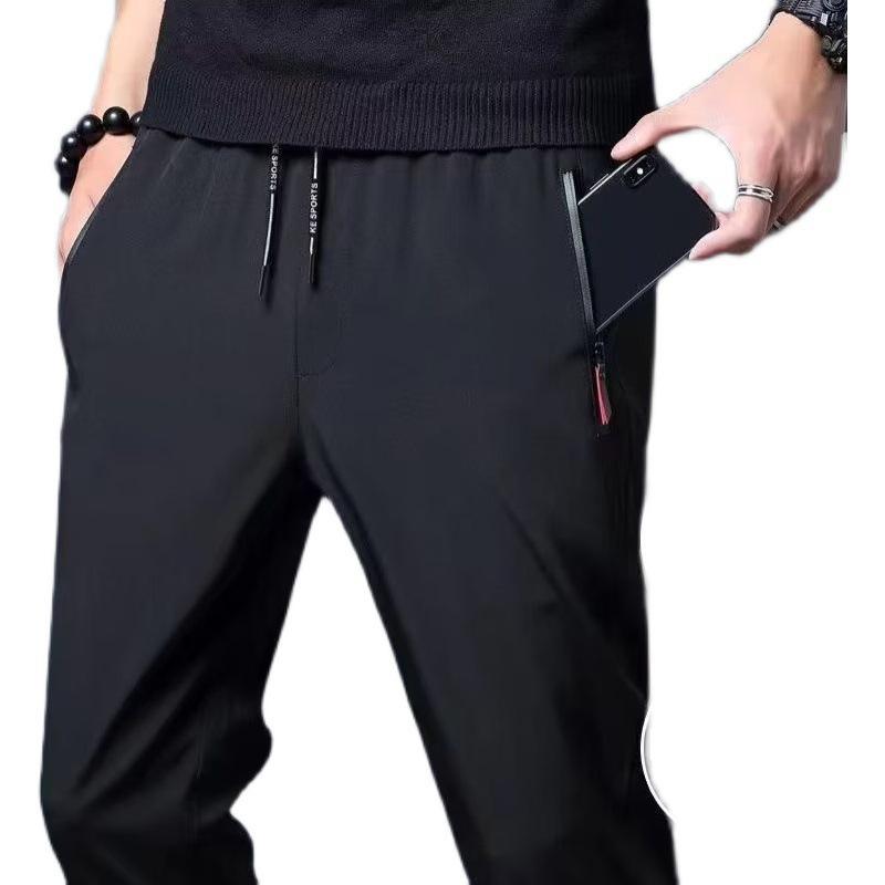 Men's Casual Pants Stretch Slim Fit Elastic Waist Jogger Korean Classic Blue Black Gray Male Brand Trousers 5XL Plus Size