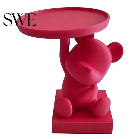 Desk Tidy Polar Bear Key Dish Bowl for Entryway Table 3D Printed Cute Statue Storage Tray with Cartoon Animal Figurine Candy Indoor Home Decor