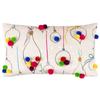 Heya Home Festive-Val Pom Pom Bauble Christmas Cushion Cover