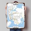NYC Subway Map Tinplate Posters Customizable Wall Art Retro Vintage Metal Signs for Home Room Setup Decorations Gamer Decoration