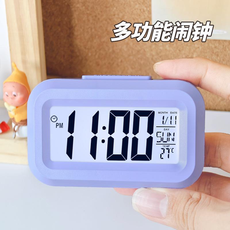 Student mini small alarm clock electronic clock desktop multi-function clock temperature display small alarm clock for primary school students