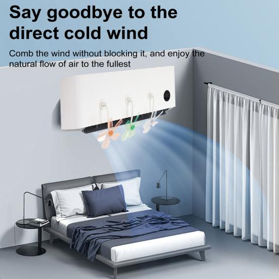 3 vnt. oro kondicionieriaus vėjo deflektorius ventiliatorius lipnus nuo tiesioginio pūtimo AC vėjo skydas pertvara ventiliatorius oro kondicionavimo vėjo nukreipėjas deflektorius ventiliatorius