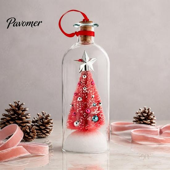 Festive Room Accent Light Recordable Christmas Message in A Bottle, Voice Recording Holiday Keepsake with Personalized Memory Playback Cork,
