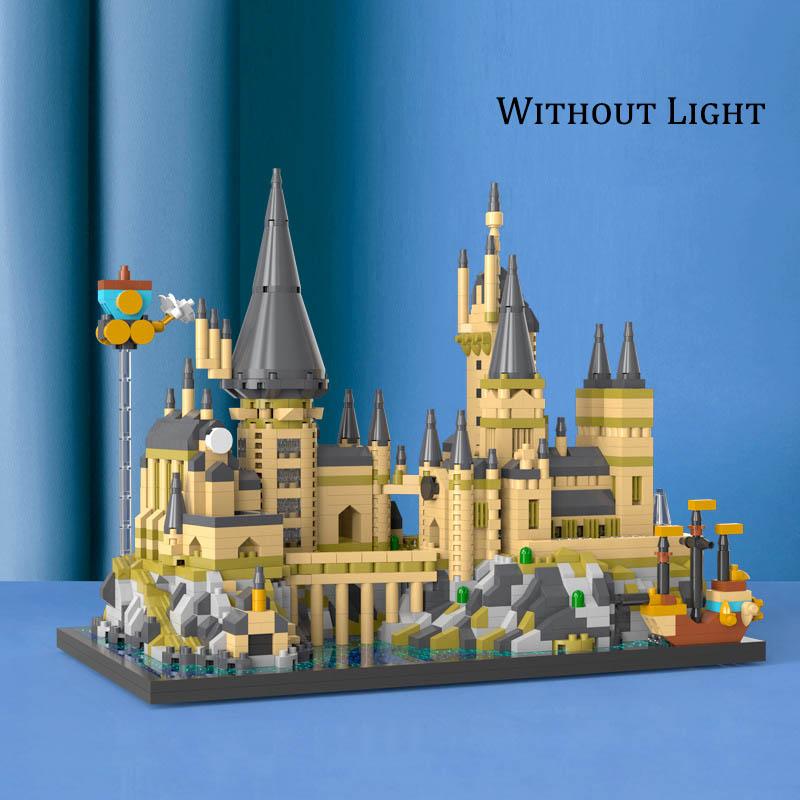 Small Gothic Style Magical Castle Assembly Building Blocks, Hogwarts Style Architectural Models, Puzzle Toys, Holiday Gifts