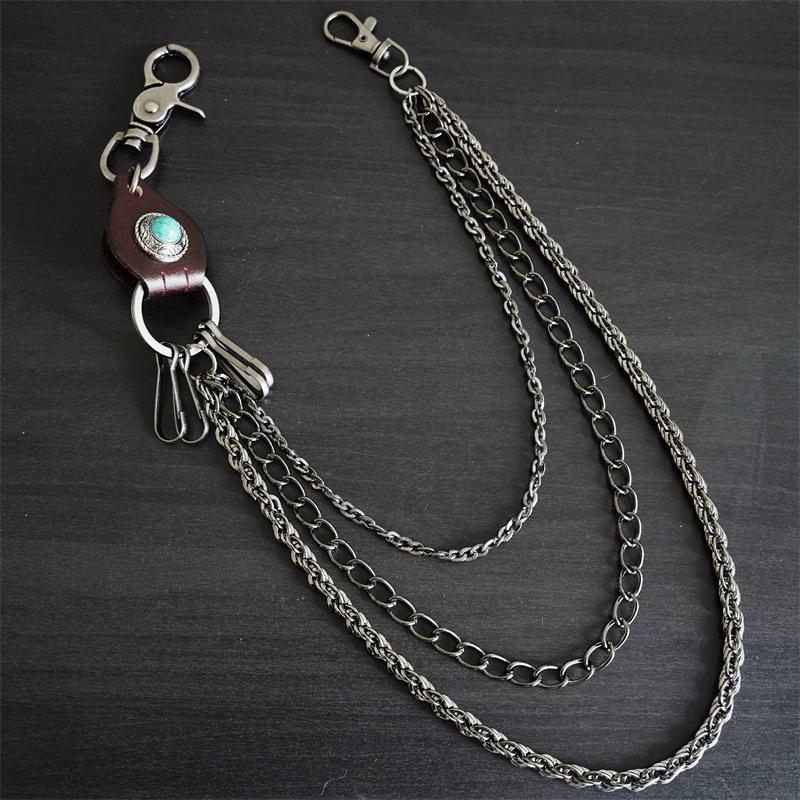 Retro Trouser Chain, Multi-layer Metal Waist Chain, Punk Hip-hop Chain.