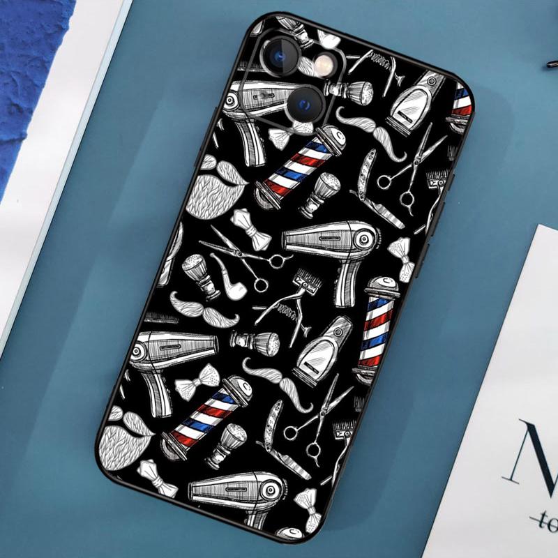 

Barber Hair Stylist Case For iPhone 16 15 11 12 13 14 Pro Max 12 13 Mini X XS Max XR Plus Cover Coque iPhone 12 mini