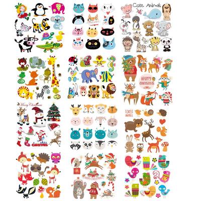 Patchs d'animaux mignons pour vêtements de bébé, combinaison de fer sur autocollants pour enfants, vêtements de noël