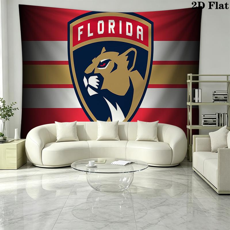 Florida Panthers Wall Tapestry Aesthetic Wall Hanging Printed Fabric Blanket Decorative Tapestries for Bedroom Living Room Home Decor