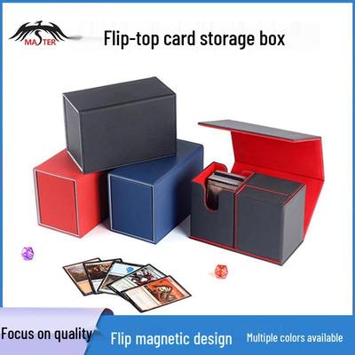 Caja de Almacenamiento de Cartas TCG de Cuero PU para Yu-Gi-Oh, Magic: Cartas de The Gathering, Ultraman y Three Kingdoms Kill