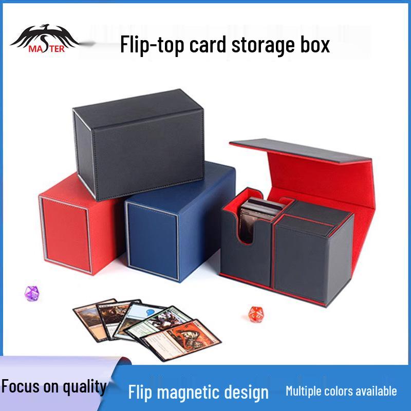 PU Leather TCG Card Storage Box for Yu-Gi-Oh, Magic: The Gathering, Ultraman, and Three Kingdoms Kill Cards
