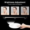 1X/10X Magnification LED Pocket Compact Cosmetic Mirror Rechargeable Slim Travel Makeup Mirror with Lights Portable Double Sided