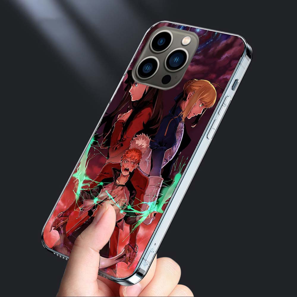Bilibili F-Fate Stay Night Phone Case For Iphone 16E 15 Pro 14 Plus 17E 16 17 Pro Max Air 11 12 13 Mini Shockproof Capa Cute