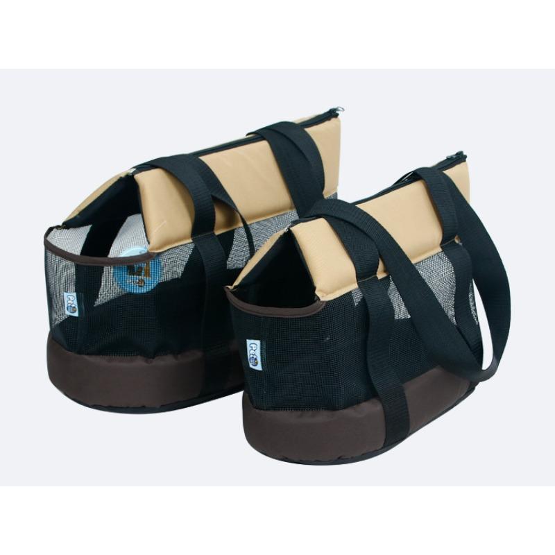 Skládací taška pro domácí mazlíčky se síťovinou - Lehká přenosná taška přes rameno pro malé psy a kočky Prodyšná kabelka pro venkovní cestování na jaře a v létě