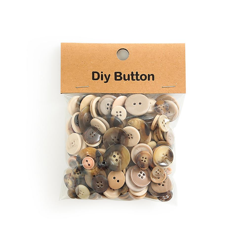 

200-300pcs Colorful Round Resin Buttons Mixed Size For DIY Handmade Creative Crafts Sewing Clothing Accessories