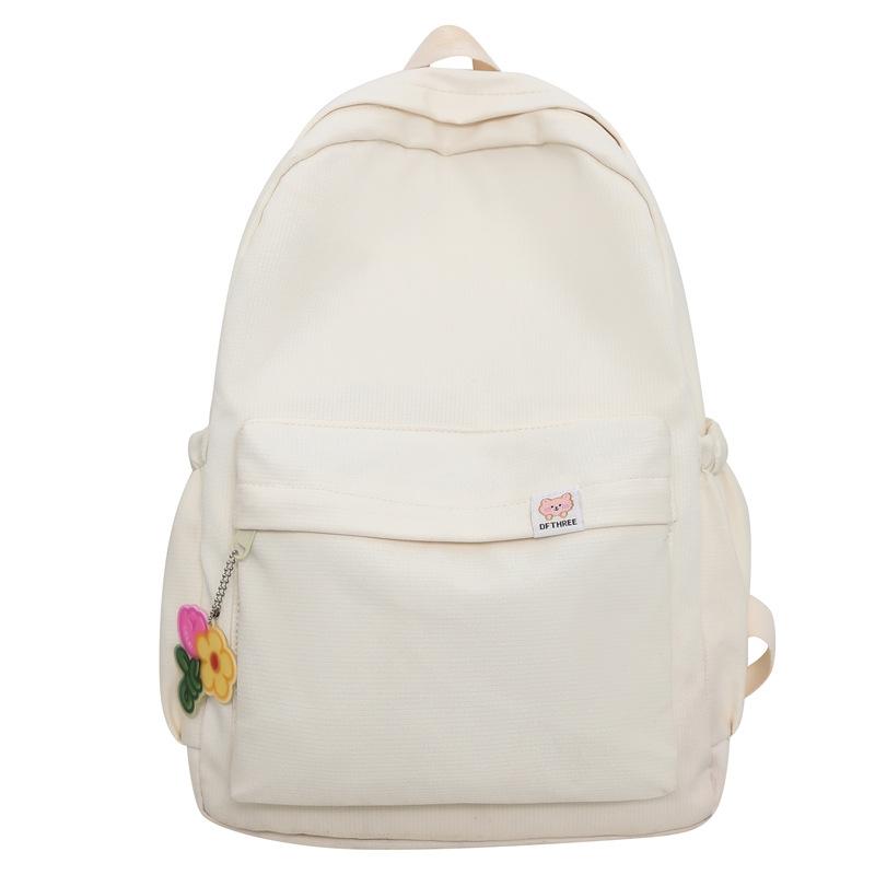 Schoolbag Large-capacity Student Schoolbag Ins Japanese Girl Simple Backpack Korean Version High School Soft Sister Solid Color Backpack
