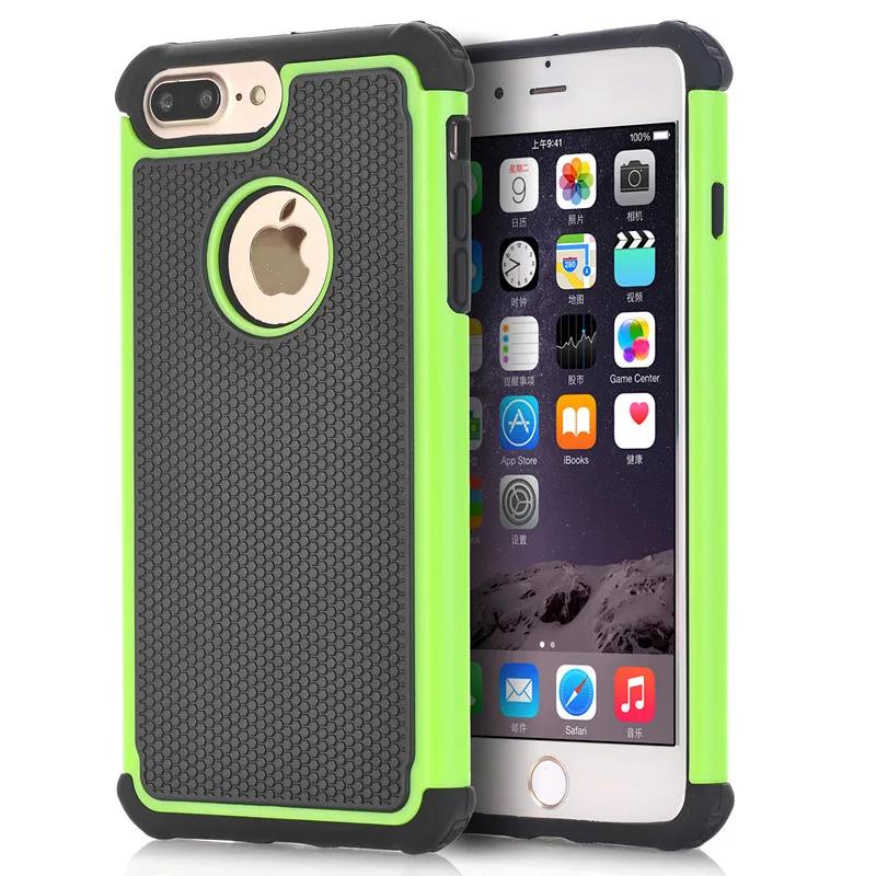 Case for iPhone 6 6S 7 Plus,PC+TPU Dual Protection Full-Body Protect Case for iPhone 7 Shockproof Cover Shell w/Screen Protector