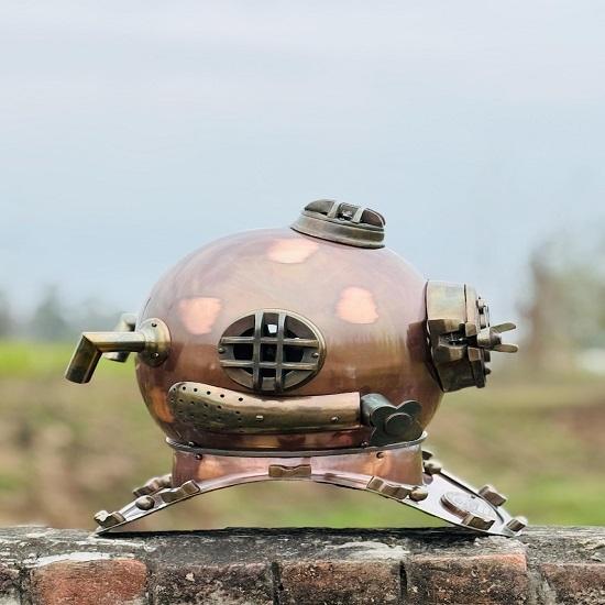 Kommandedykarhjälm Djuphavsdykare Marin Nautisk Dekor Samlarobjekt Gåva