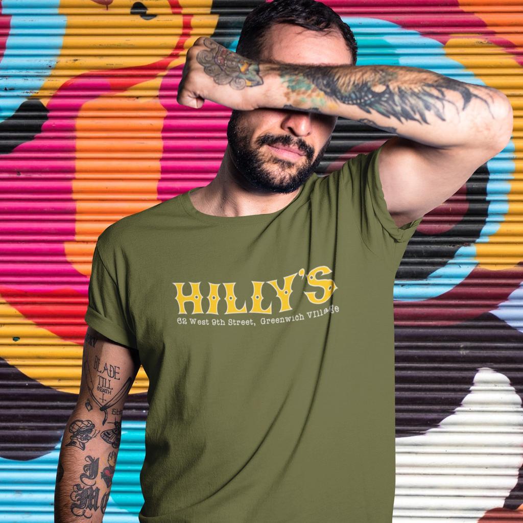 Hilly's/Rock n Roll T shirt/The Village NYC/Hilly/defunct venue/retro T shirt/punk rock/CBGBs/music Tee/1970s/underground culture/music gift